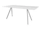 Tavolo rettangolare Baguette - 205 x 85 cm - Piano MDF di  - Bianco - Metallo/Legno