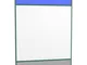 Specchio murale Vitrail - / 50 x 70 cm di  - Blu/Verde/Grigio - Vetro/Materiale plastico