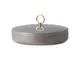 Scatola Ring Large - / Ø 15,5 x H 7 cm - Acciaio di  - Beige - Metallo