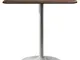 Tavolo quadrato Pipe - 71 x 71 cm di  - Bianco/Legno naturale - Metallo/Legno