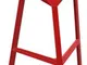 Sgabello bar Stool One - h 67 cm di  - Rosso - Metallo