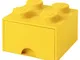 Scatola Lego® Brick - / 4 bottoncini - Impilabile - 1 cassetto di ROOM COPENHAGEN - Giallo...