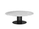 Tavolino Scala - / Ø 130 x H 40 cm - Marmo bianco di  - Bianco - Pietra