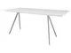 Tavolo rettangolare Baguette - 160 x 85 cm - Piano MDF di  - Bianco - Metallo/Legno