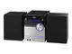 Mini Hi-Fi Hcx 10D8 - CD/MP3 Radio DAB Bluetooth 30W Nero e Argento