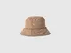 Benetton, Cappello Trapuntato Stile Pescatore, Beige, Donna