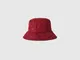 Benetton, Cappello Trapuntato Stile Pescatore, Rosso, Donna