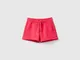 Benetton, Shorts In Felpa 100% Cotone, Fucsia, Bambini