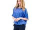 Camicia asimmetrica 100% raso di viscosa con tasche