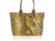 Shopping bag in pelle con pochette