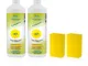 2 detergenti superfici Biomaster + 2 spugne