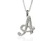 Collana con pendente a iniziale pari a 0.43ct in argento 925