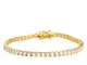 Bracciale tennis in argento 925 con placcatura a scelta