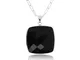 Collana in argento 925 placcato platino con onice