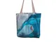 Borsa shopper in cotone con stampa digitale