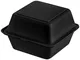 Lunch Box per Hamburger Yari ; 700ml, 15.7x15.7x8.4 cm (LxLxH); nero; quadrata; 25 pz. / c...