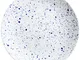 Piatto piano Mixor a puntini VEGA; 27 cm (Ø); bianco/blu; rotonda; 6 pz. / confezione