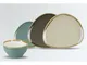 Set piatti Glaze forma organica 18 pezzi ; multicolore