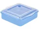 Contenitore Take-away riutilizzabile Takao ; 2000ml, 22x21x7 cm (LxLxH); blu/trasparente;...