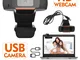 Webcam professionale Mini HD USB Web Camera con registrazione del microfono per il gioco V...