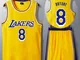 NBA Lakers Viola No. 8 Kobe Girocollo Maglia Sportswear Basket Completo Set