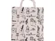 quadrato Verticale Una spalla Puro cotone marrone Strumenti musicali Cartoon beige Borsa S...