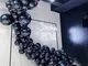 Matte All Bla Balloon Garland Arches, 40 ° complnno anniveario fidanzamento festa maschile...