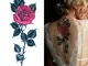 Autoadesivo del tatuaggio del braccio del fiore grande modello di rosa spinosa sexy di mod...