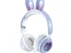 Il nuovo auricolare vocale Bluetooth KE-01 con orecchio di coniglio montato sulla testa a...