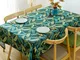Cotone stile americano ispessito stampa reattiva tela piuma foglie tavolo da tè tovaglia t...