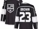 Maglia Los Angeles Kings Dustin Brown #23 Nera Authentic Home Uomo