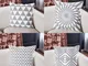 Asciugamano geometrico stile estremo semplice ricamato Home Office Fodera per cuscino Fode...