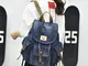 Nuova borsa da scuola in tela con zaino per il tempo libero all'aperto da donna