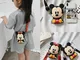 Borsa per bambini rossa netta 2021 nuovo simpatico cartone animato Topolino e Minnie borsa...