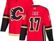 Maglia Calgary Flames Milan Lucic #17 Rossa Authentic Home Uomo