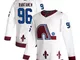 Maglia Colorado Avalanche #96 Mikko Rantanen bianca Authentic Reverse Retro da uomo