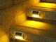 Applique solare da esterno Cortile per scale in acciaio inossidabile Decorazione da giardi...
