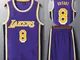 NBA Lakers Viola No. 8 Kobe Girocollo Maglia Sportswear Basket Completo Set
