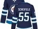 Maglia Winnipeg Jets Mark Scheifele #55 Navy Blue Premier Home da donna