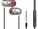 Cuffie auricolari in-ear per telefoni cellulari con filo metallico adatti per microfono pe...