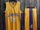 Los Angeles Lakers LeBron James No. 23 Lakers Kobe Bryant No. 24 Tuta da basket Pantalonci...