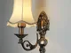 Semplice e alla moda lampada da parete in tessuto camera da letto lampada da comodino sogg...