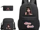 Trendy cantante Ariana Grande astuccio scuola borsa tracolla borsa messenger set tre pezzi