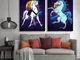 Abstract Horse Art Canvas Wall Art Painting Modern Cartoon Animal Vintage Home Decor Stamp...