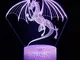 lampada da comodino 16 colori che cambiano Lampada touch 3D Ricaricabile e batteria con te...