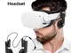 Cuffie in-r per Oculus Quest 2 VR Cuffie con riduzione del rumore Giochi Auricolare ad alt...