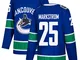 Maglia Vancouver Canucks Jacob Markstrom #25 Royal Blue Authentic Home uomo