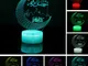 Ramadan Festival Festival serie 3D luce notturna LED sette colori telecomando touch luce v...