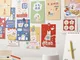 Bei Xiang 15 cose buone serie carte decorative parete camera da letto cartoline adesivi mu...