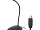 Mini USB Microfono Studio Speech Speakers 3.5mm Jack Plug Microfoni cablati per PC Compute...